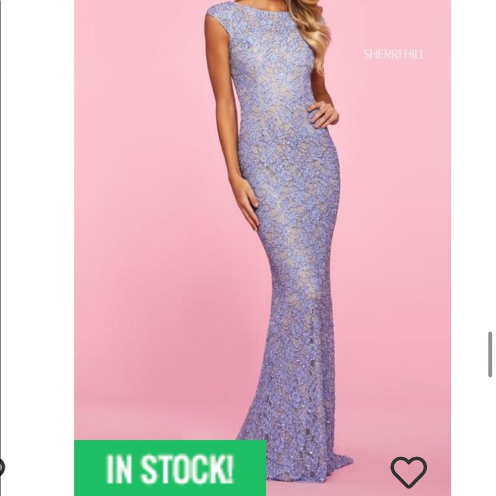 Size 0 periwinkle beaded gown